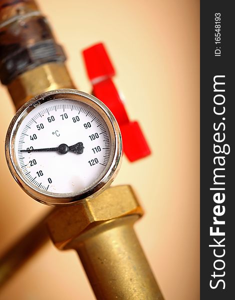 Temperature gauge , heating
equipment in boiler-room