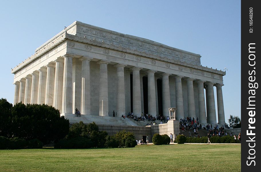 The landmark Lincoln Memorial in Washington, D.C.