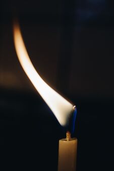 Burning Candle Making Light In View As A Background Stock Photography