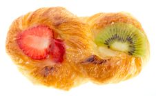Puff Pastry With Kiwi And Strawberry Royalty Free Stock Photos Puff Pastry With Kiwi And Strawberry Royalty Free Stock Photos