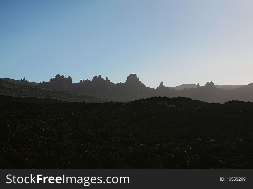 The highest mountain in Spain El Teide. The highest mountain in Spain El Teide