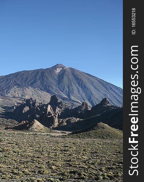 The highest mountain in Spain El Teide. The highest mountain in Spain El Teide