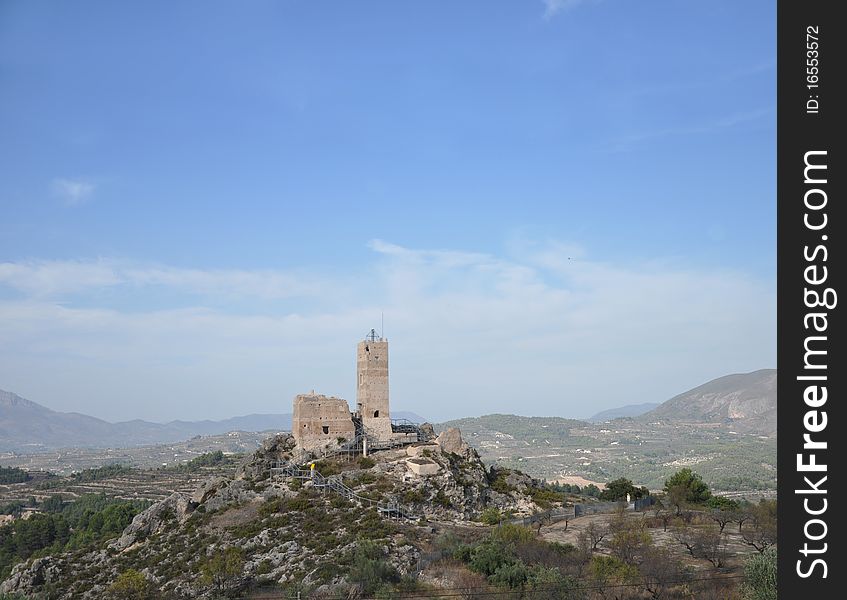 Castle Cocentaina in Costa Blanca region of Alicante Spain. Castle Cocentaina in Costa Blanca region of Alicante Spain