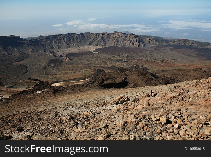 The highest mountains in Spain - El Teide national park. The highest mountains in Spain - El Teide national park