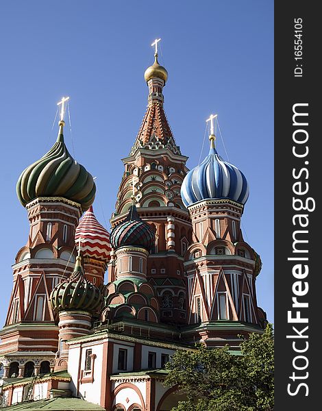 Saint Basil's Cathedral in Red square in Moscow. Saint Basil's Cathedral in Red square in Moscow