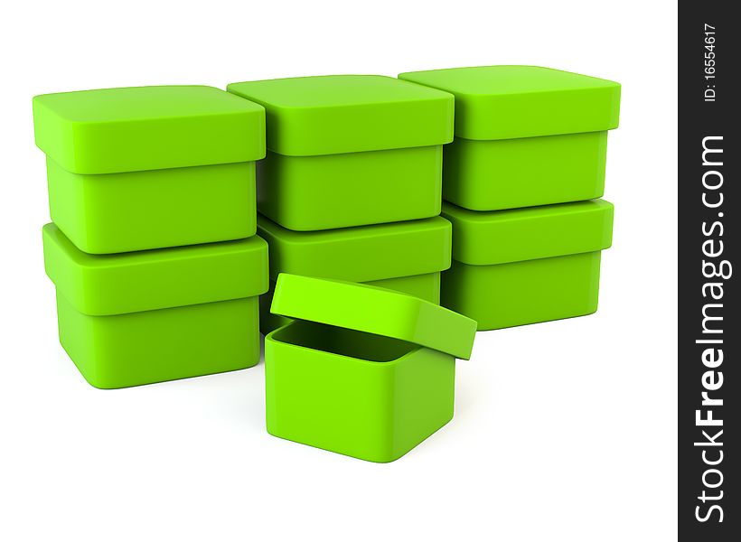 Green Blank Boxes