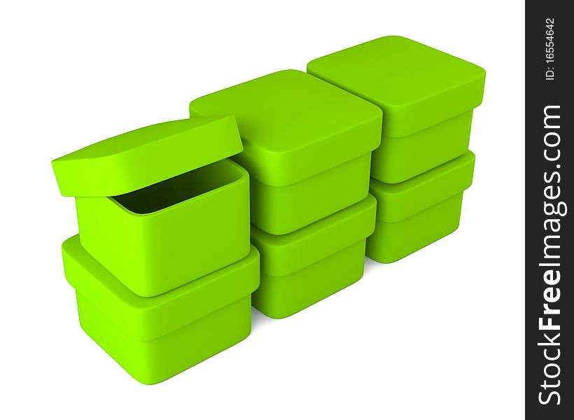 Green Blank Boxes