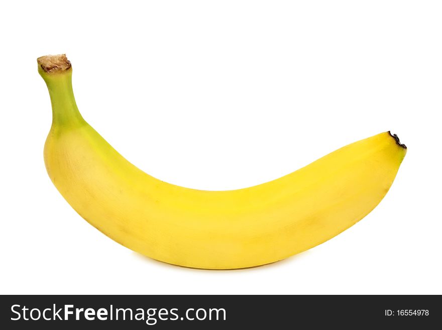 Yellow banana isolated on the white background. Yellow banana isolated on the white background