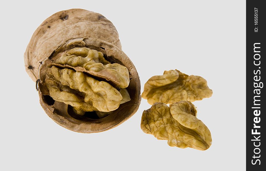 Circassian walnuts isolated on white background. Circassian walnuts isolated on white background