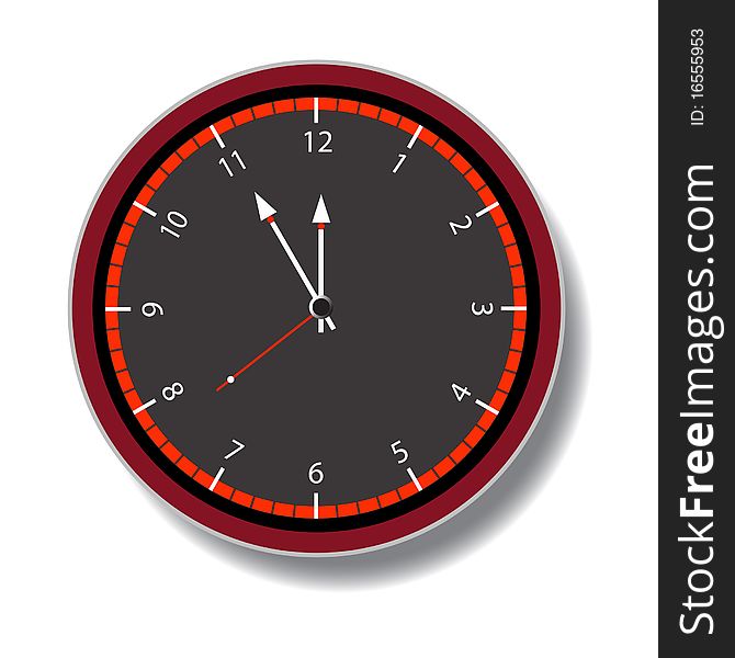 Isolated clock  on a white blackground