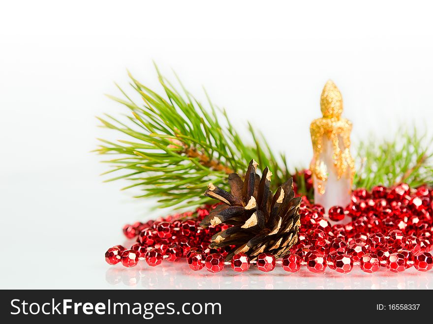 Christmas ornament on white background