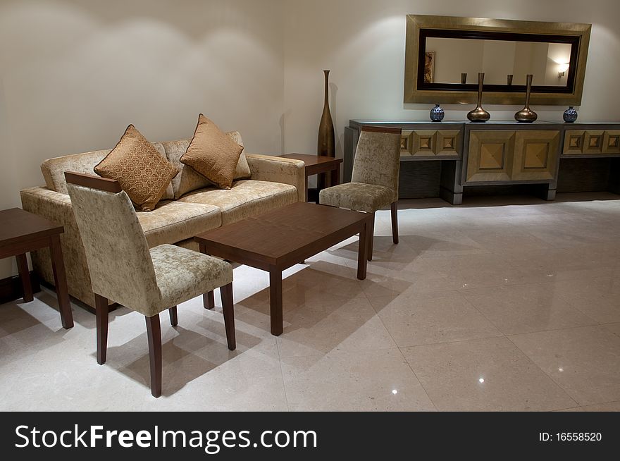 Stylish furniture in the luxury arabic hotel. Stylish furniture in the luxury arabic hotel