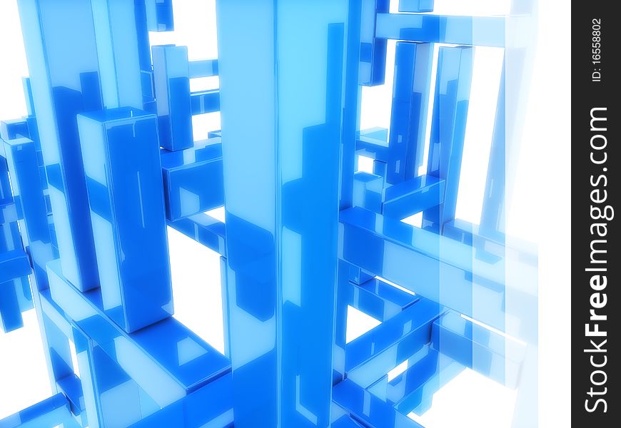 Abstract Blue Structure