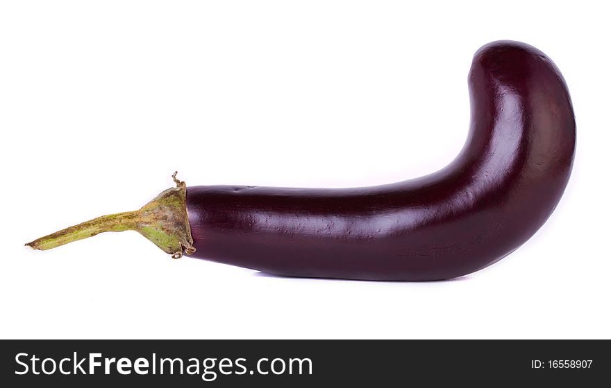 Purple eggplant on white background