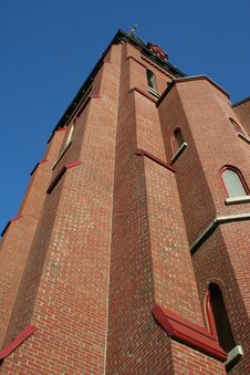 Tall Brick Church Steeple Stock Photo Tall Brick Church Steeple Stock Photo
