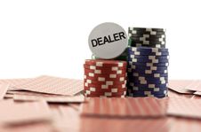 Poker Chips On The Cards Stock Image Poker Chips On The Cards Stock Image