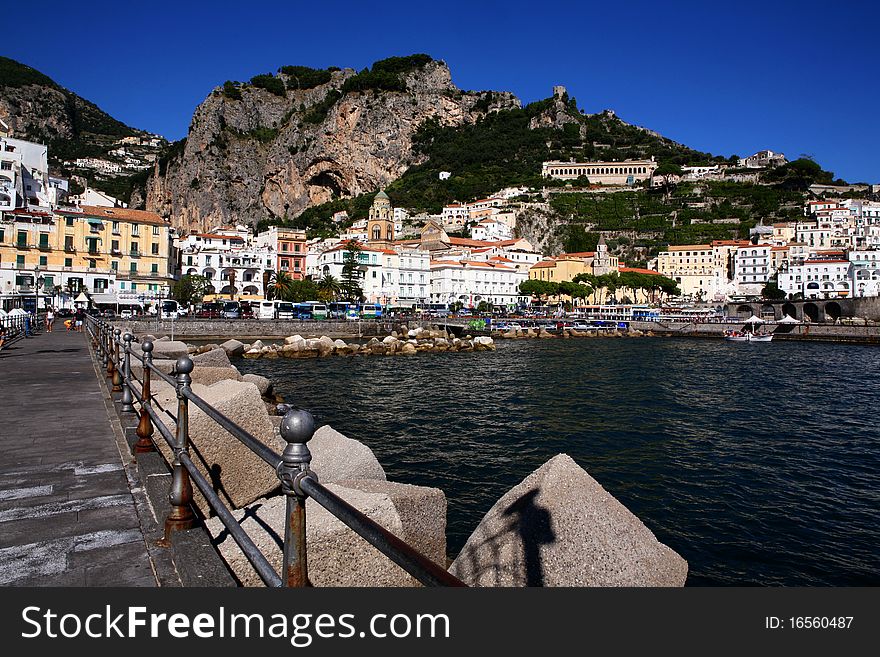 Italy: seascape and landscape of Amalfi. Italy: seascape and landscape of Amalfi