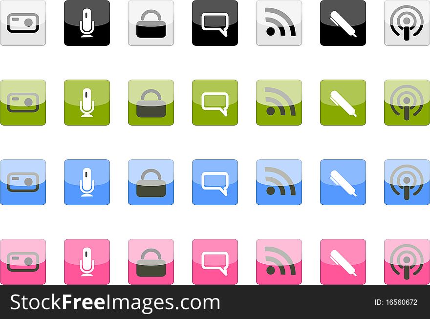 Icons for Web 2.0 style