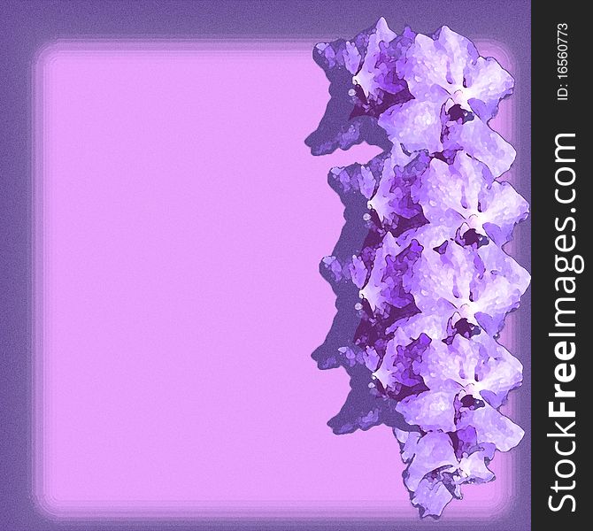 A purple background for vanda orchid flower