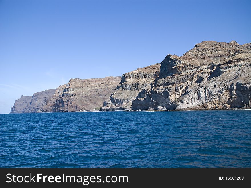 Cliffs of th island gran canaria