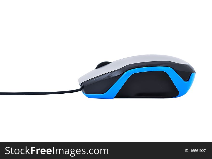 Computer mouse on white background