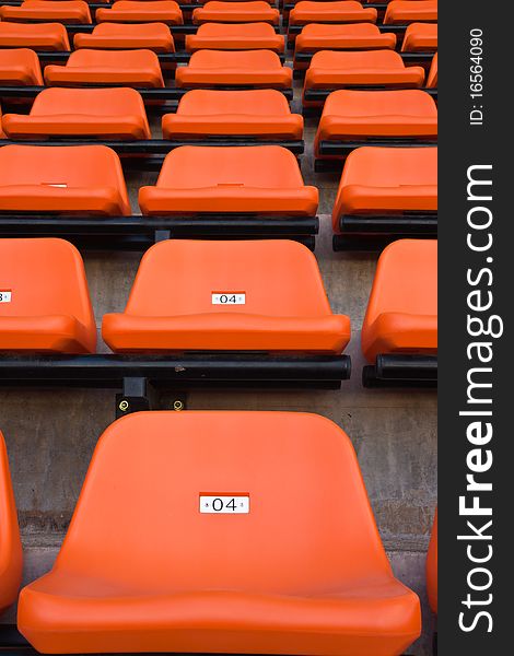 Orange seat in stadium