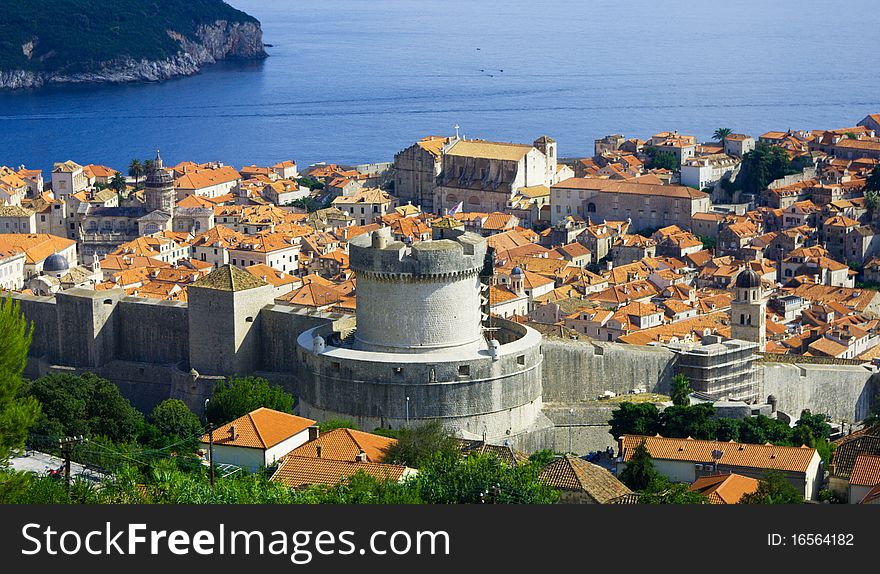 View of the old city of Dubrovnik. Croatia