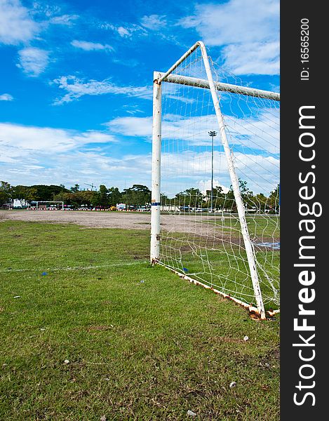 Football field and goal