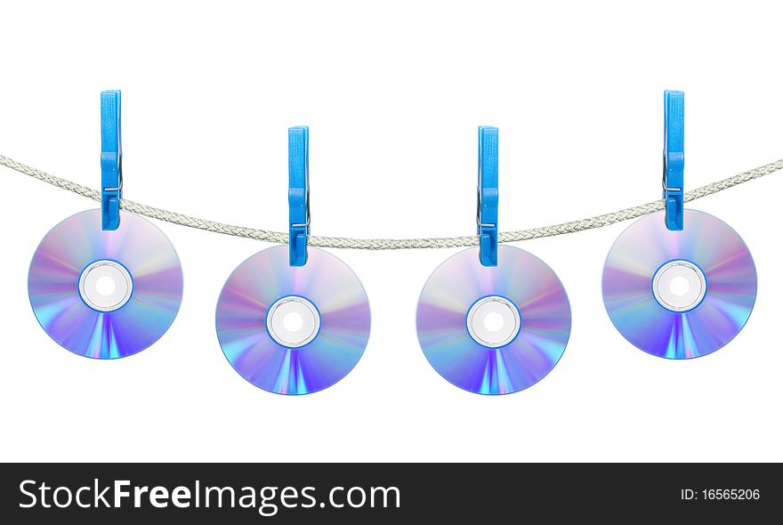 Cd And Rope Isolated