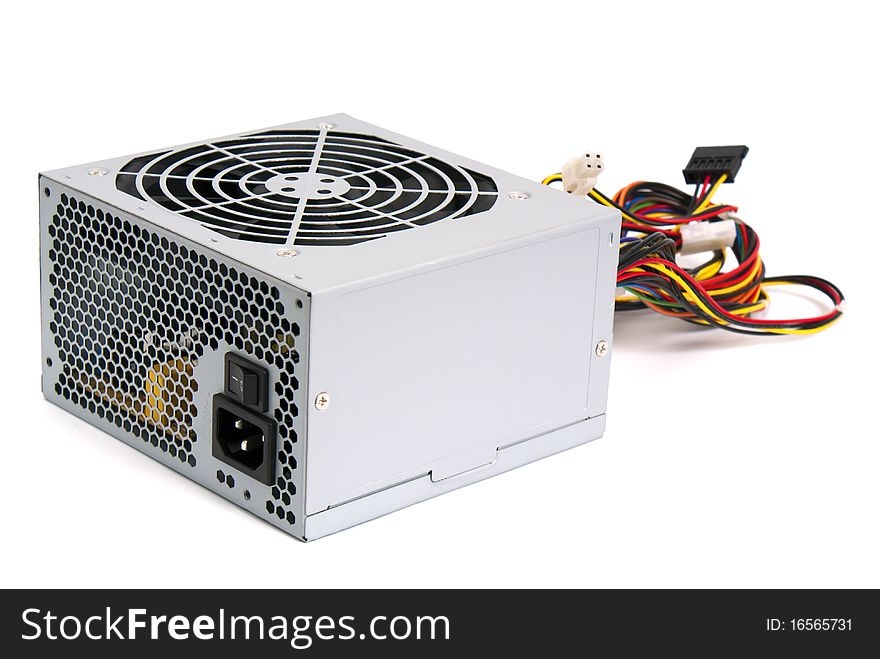 Power supply unit isolated over white background