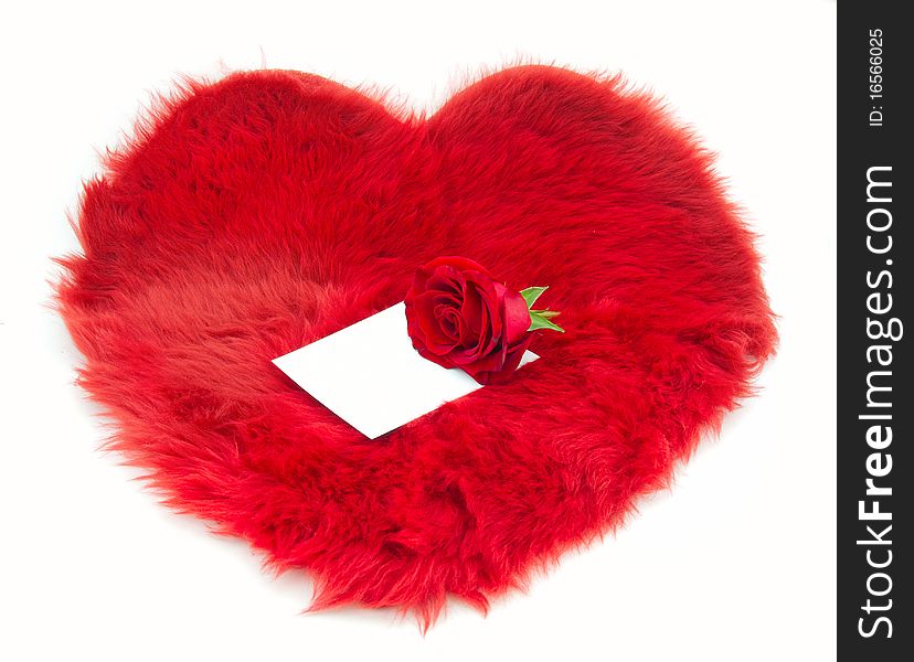 Fur heart and note on it