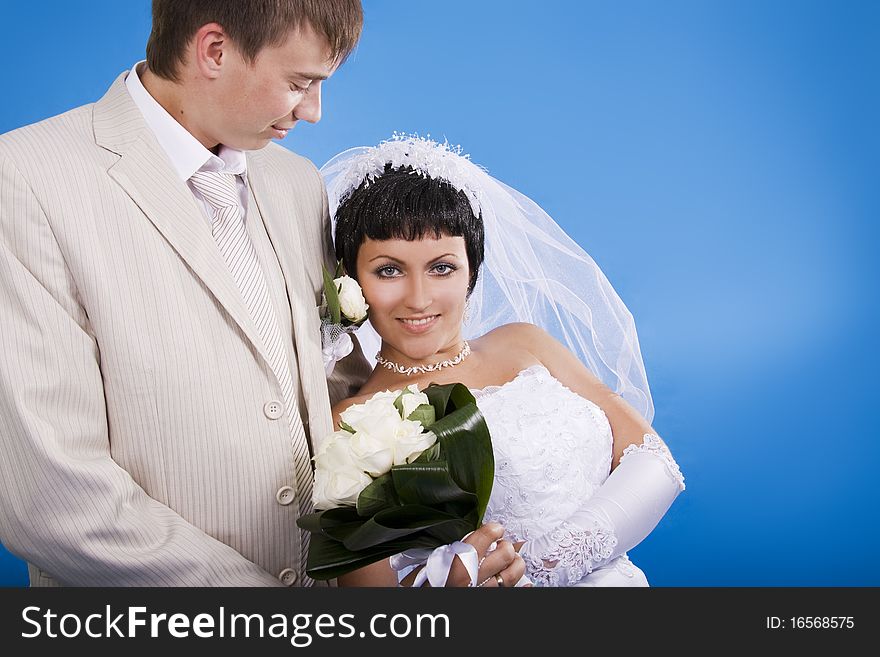 Groom and beautiful bride