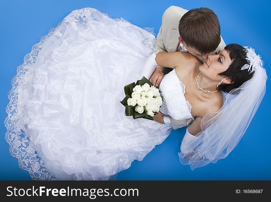 Groom and beautiful bride