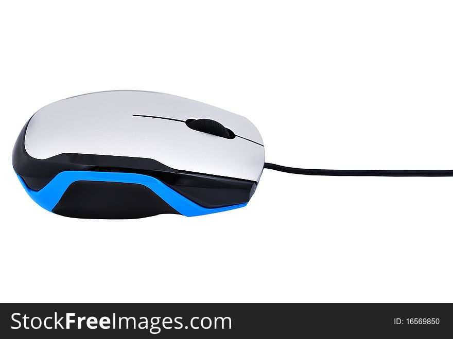 Computer mouse on white background