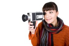 Woman With Camera Stock Images Woman With Camera Stock Images