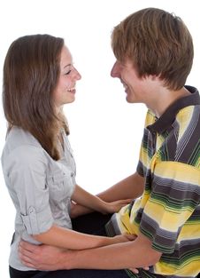 Two Teenagers In Love Royalty Free Stock Photos