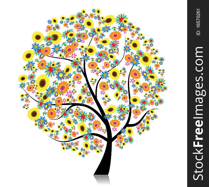 Floral Tree Beautiful For Your Design