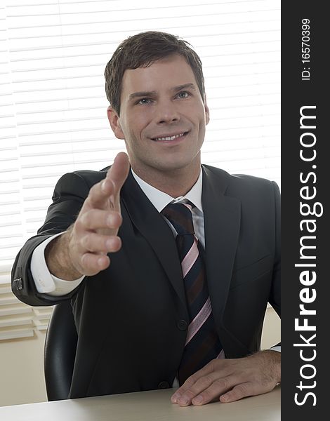 Businessman Ready To Shake Hands