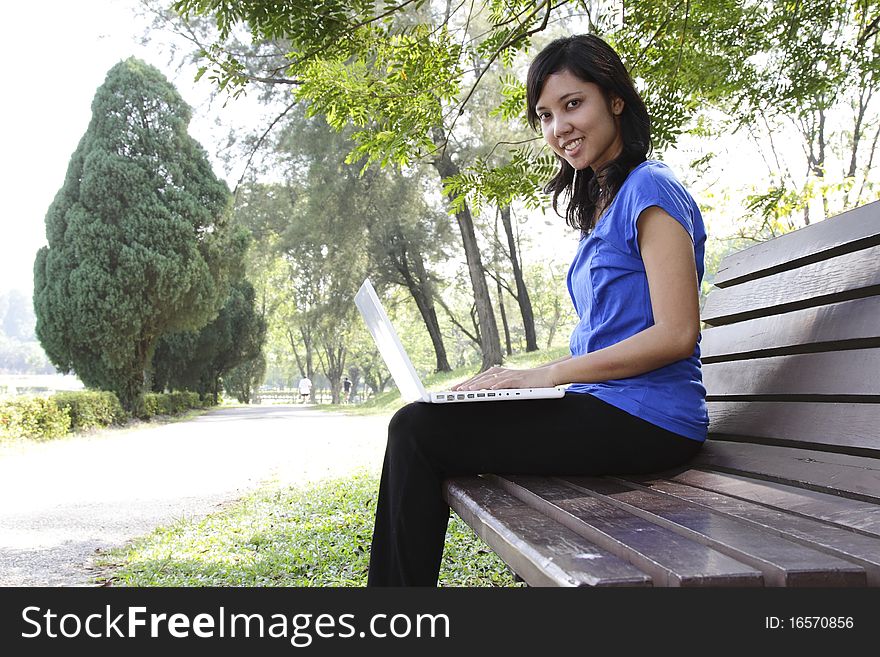 Woman With Laptop