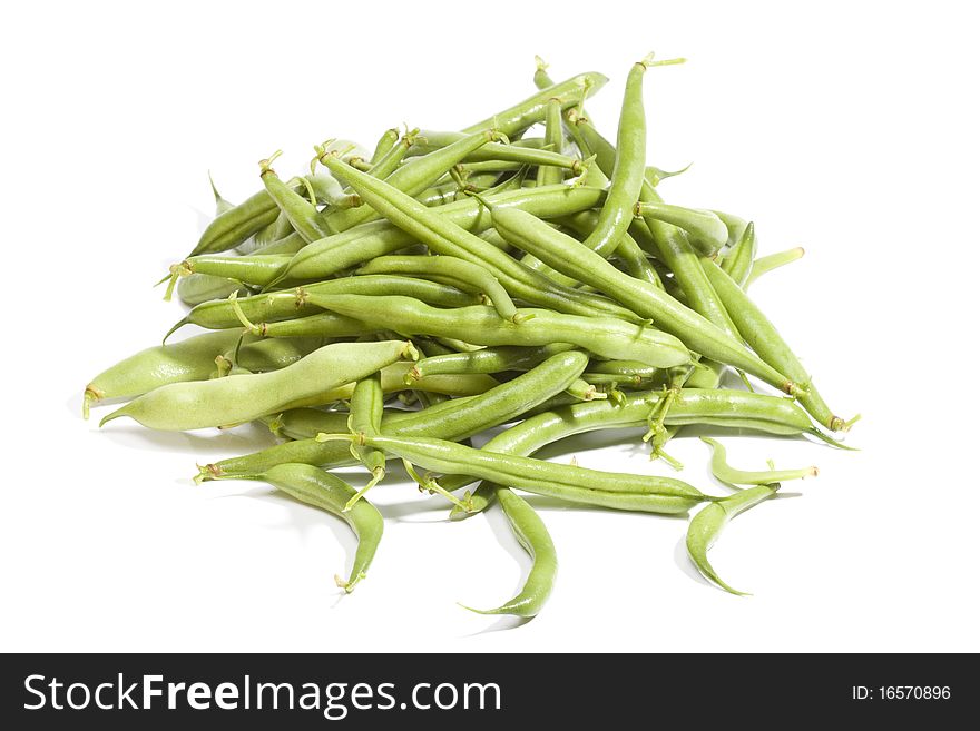 Green beans (asparagus), isolated on a white background