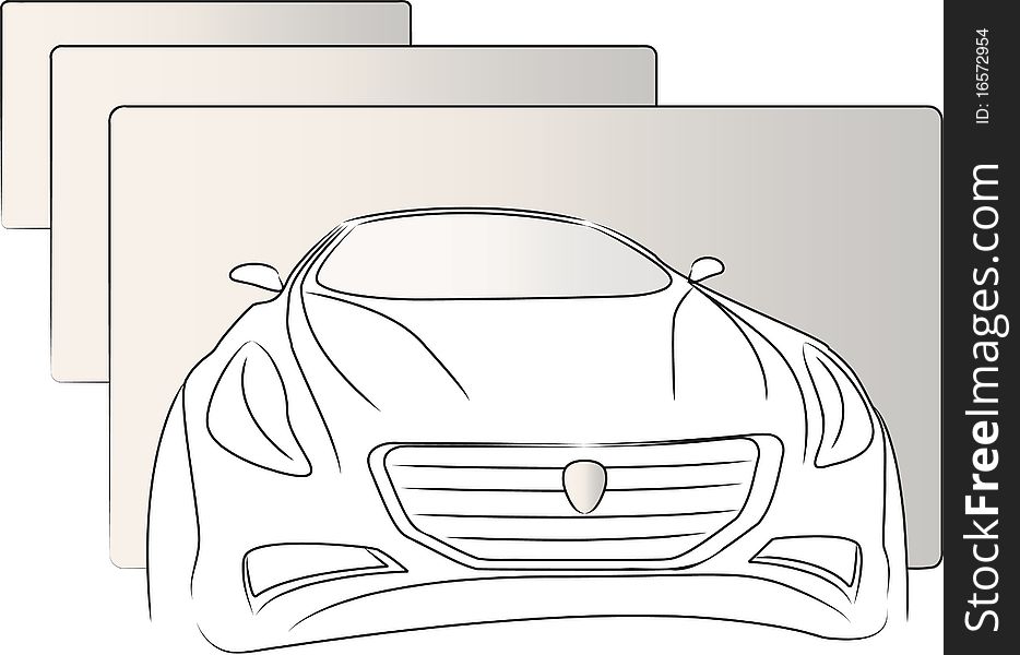 Sketch illustration of a concept car. Sketch illustration of a concept car