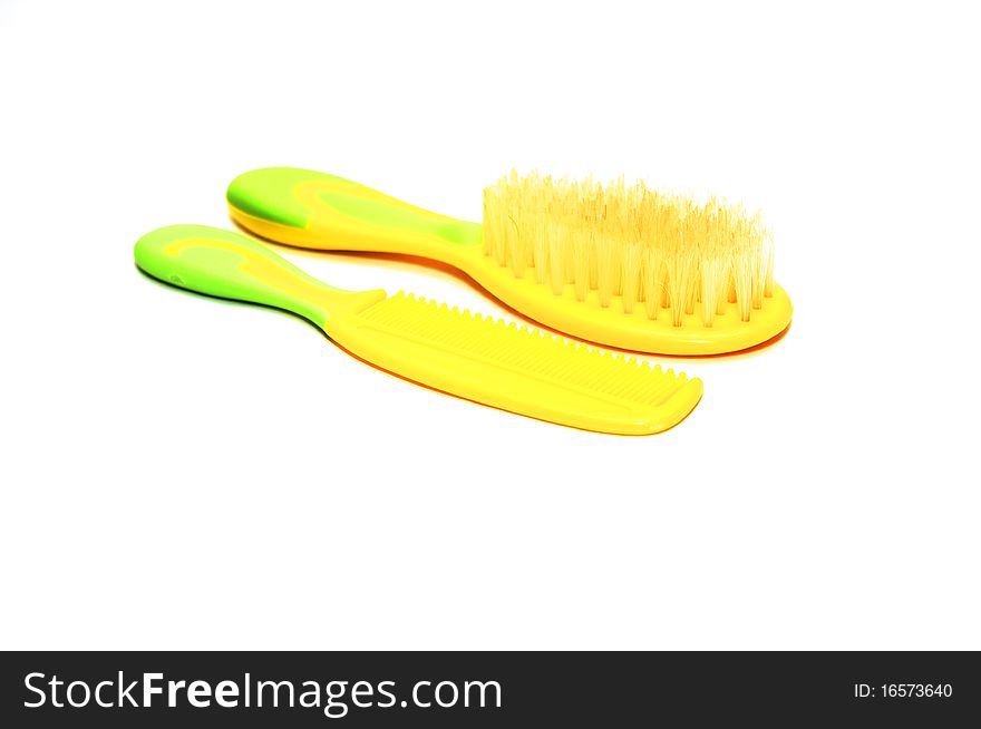 Photo of the combs on white background