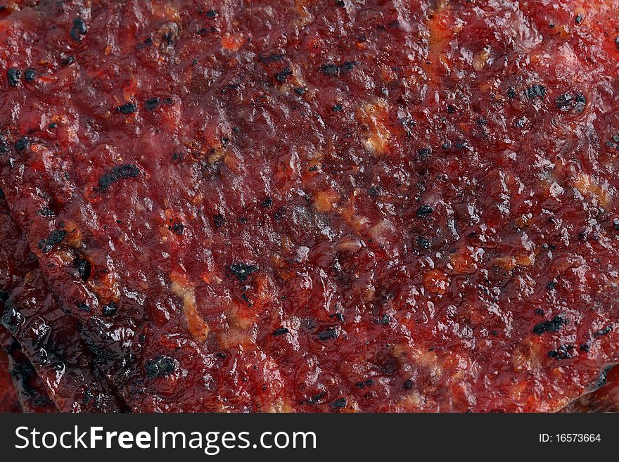 Close up of barbecue meat as whole image.