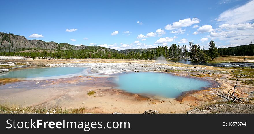 Lower geyser basin yellow stone national park. Lower geyser basin yellow stone national park