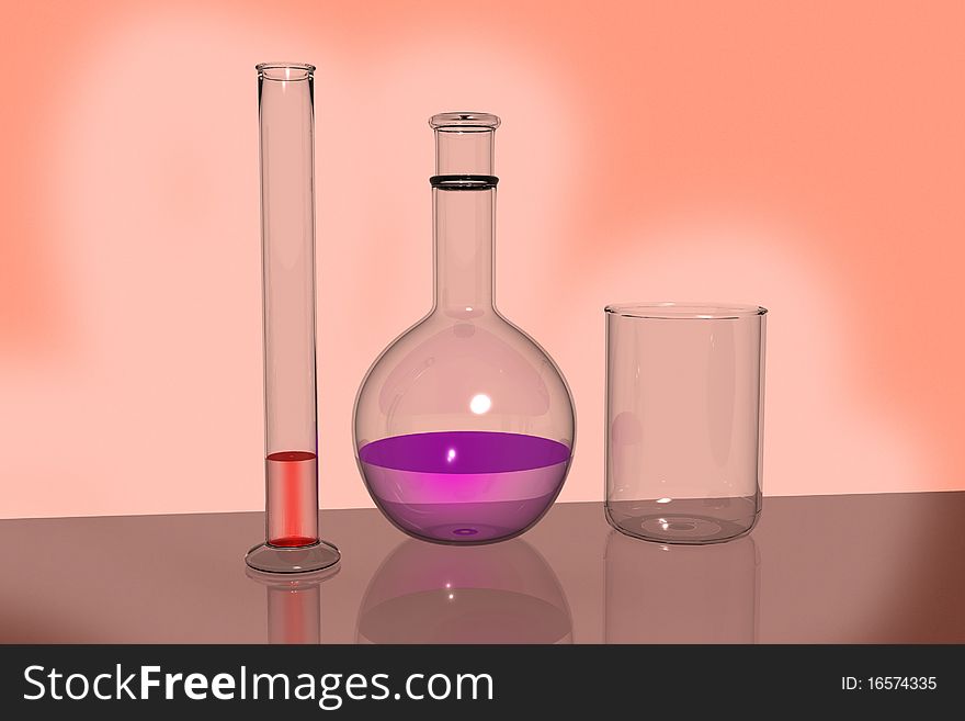 lab equipment in isolated  background