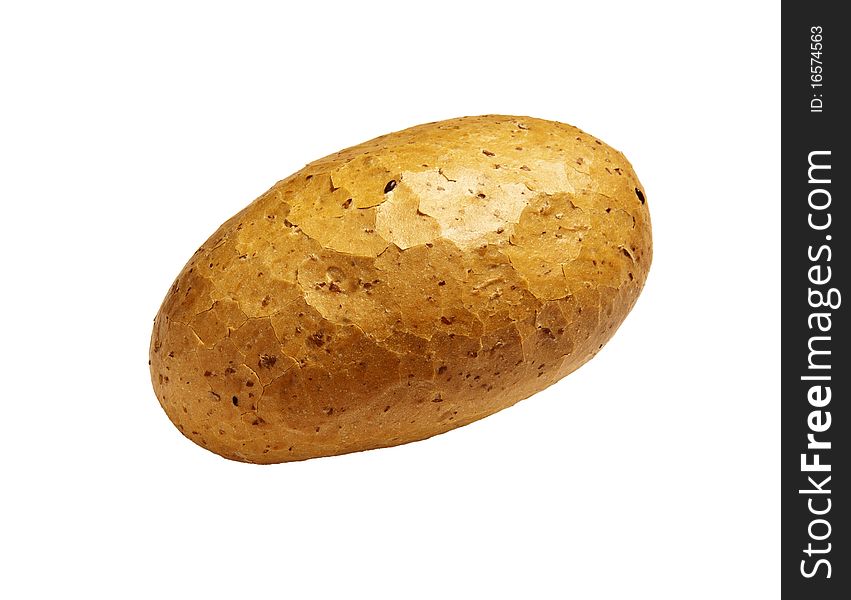 The studio photo of fresh bread on a white background