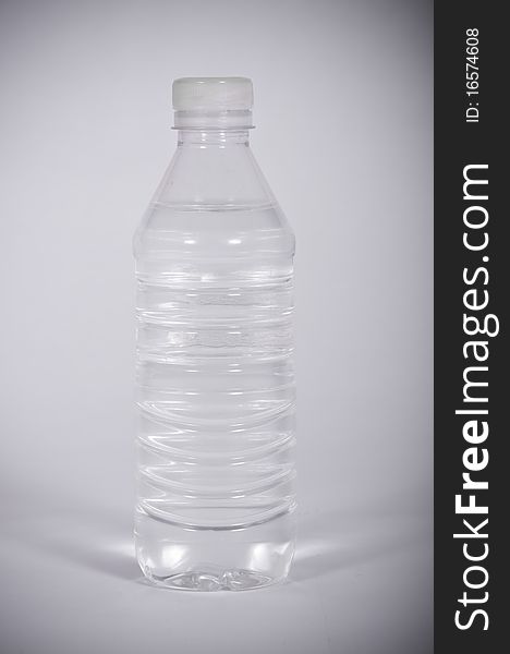 Pvc plastic bottle of clear water. Pvc plastic bottle of clear water