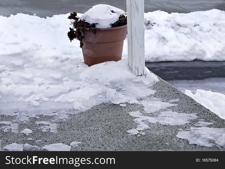 Snowy Porch