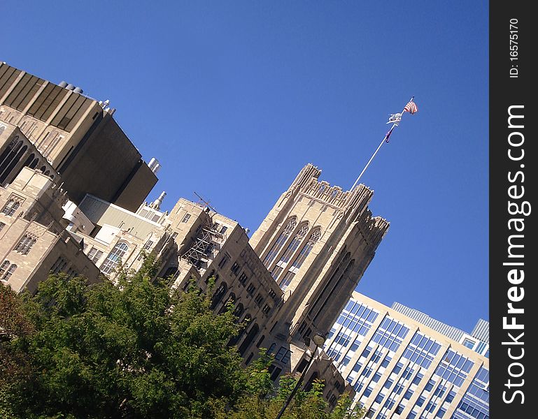 Old And New Office Buildings