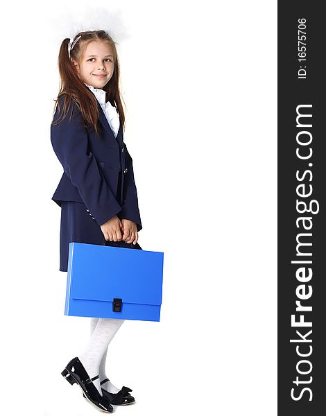 Schoolgirl With Briefcase